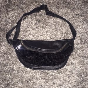 Black Sequin Fanny Pack